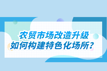 農貿市場改造升級如何構建特色化場所？